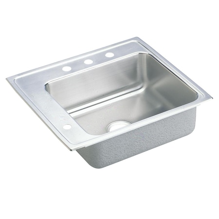 Elkay Lustertone Stainless Steel 22 X 19-1/2 X 5-1/2 Single Bowl Top Mount Classroom Ada Sink DRKADQ2220552FRM